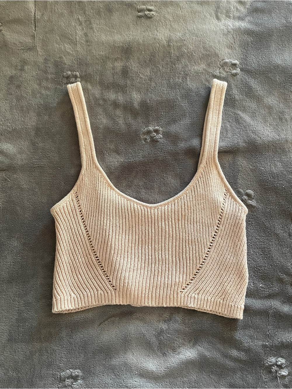 Cotton On Beige Knit Cropped Camisole